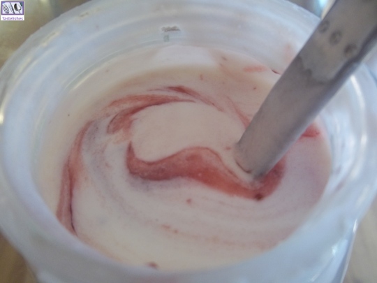Yogurt with Strawberry Syrup